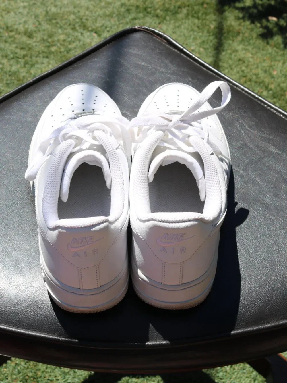 Nike Air Force 1 '07 Triple White Leather Low Top Casual Sneakers